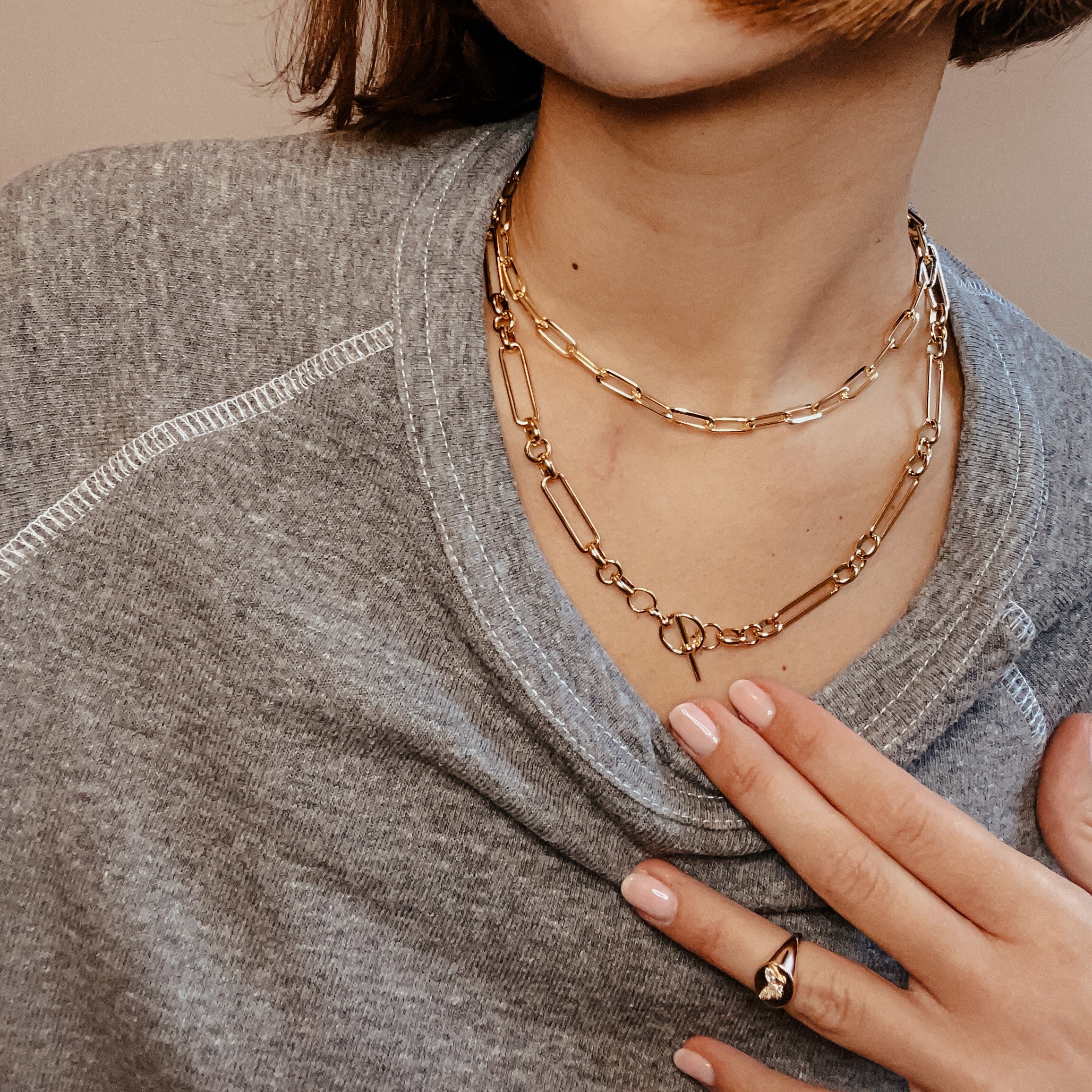 Rectangle Link Necklace - Image 5